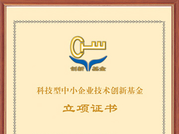 立項(xiàng)證書